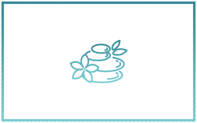 Animated stack of rocks and flowers icon