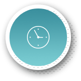 Blue highlighted animated wall clock
